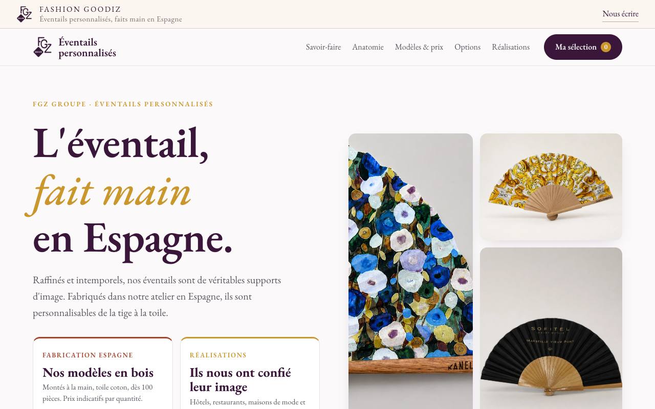 Site éventails